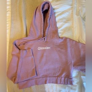 Pink Glossier Hoodie - Cropped